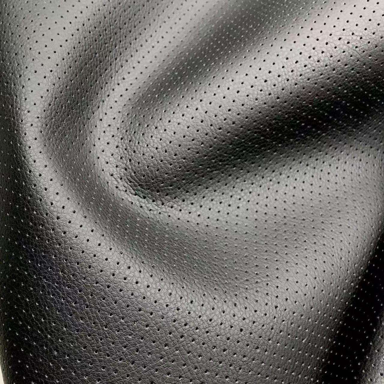 Perforated Microfiber PU Leather Fabric 2 Perforated Microfiber PU Leather Fabric 2